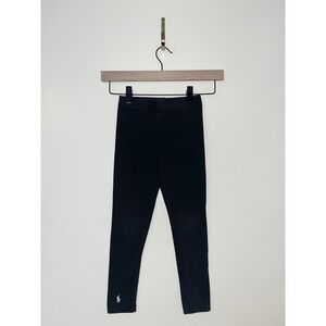 POLO RALPH LAUREN Kids Black Leggings Pony Logo Size 6